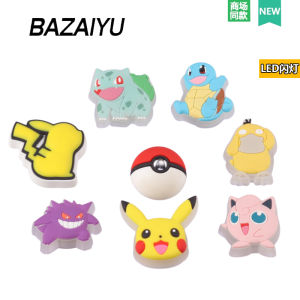 High-End Feeling Ba Zi Fish Hole Shoe Accessories LED Pikachu Shoe Buckle Compatible with PVC80547 Brand Spring 2025 Collection