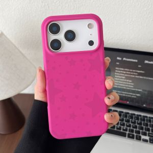 Cute Cartoon Star Liquid Silicone Phone Case for iPhone 17 16 15 14 13 12 11 Pro Max New Solid Color Shockproof Matte Soft Cover