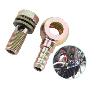 Oil Cooler Hollow Screw For Motorcycle Oil Cooler System Brake System 2pcs/set M12x1.25mm