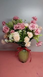 Bình Hoa Cúc Nhí Lụa Cắm Sẵn Lọ Hoa Mẫu Đơn Nhí Nhẹ Nhàng Sang Trọng Trang Trí