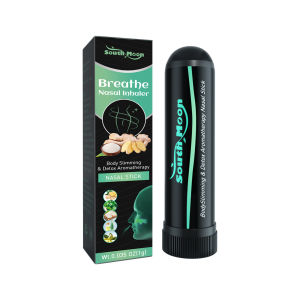 South Moon Breathe Nasal Inhaler Body Slimming Detox Nose Suction Stick Burn Whole Body Fat Sculpting Lose Weight Fast Slim Nasal Tube Rhinitis Mint Refreshing Nose Breathe Nasal Essential Oil Firming Body Building Energy Bar (1pcs/box）