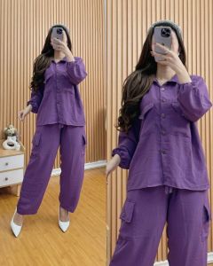 VENNA ONESET CARGO / SETELAN WANITA KEKINIAN / SETELAN AIRFLOW