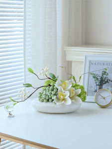 Hotel round Table Center Rotation Flower Table Decoration Restaurant Display Artificial round Table Flower High-End Decorations