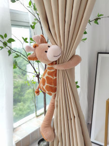 Plush Toy Curtain Rings Magnetic Snap-On Cute Living Room Animal Cartoon Decorative Accessories for Drawing Room Curtains