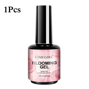 LIMEGIRL 15ML Nail Blooming Gel UV Soak Spread Marble Blossom Spreading Effect Functional Nail Art Clear Blooming Gel Polish