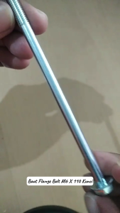 Baut Flange Bolt M6x110 Kunci 10 Putih | Baut Tutup Noken As Motor Universal Isi 5 pcs