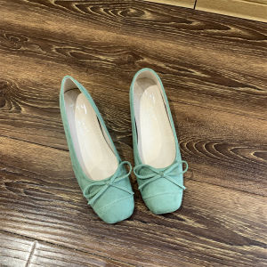 Height Increasing Red Ballet Flats Elastic Slip On
