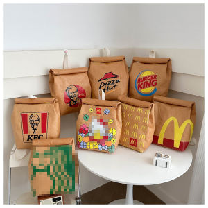 Túi Đeo Vai Dung Tích Lớn McDonalds Bookbag Túi Giấy DuPont Cho Nữ Túi Học Sinh Đại Học Túi Đựng Đồ Dùng Học Tập Thường Ngày