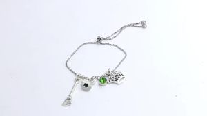 Wicked the Musical Charms Inspired Bracelets Elphaba Glinda Friendship Adjustable Bracelet for Women Men Girl Jewelry Gifts