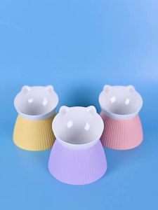 PET Raised Cat Bowl Neck Protection Cat Food Bowl High-foot Cat Drinking Bowl Detachable Kitten Feeder Pet Supplies