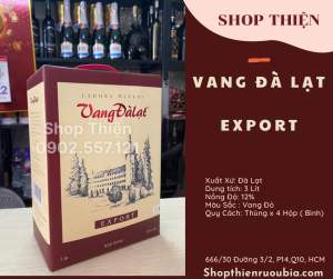 Vang Đà Lạt EXPORT Đỏ 12% 3 Lít