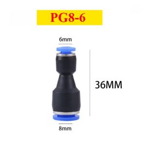 5/10/20Pcs PG Air Pneumatic Fitting Reducing Joint 4/6/8/10/12/14/16mm Hose Tube Push In Straight Gas Fittings Quick Connector