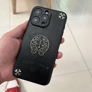 Trendy Leather Magnetic Suction Couple Phone Cases for Apple iPhone 17 pro Max 16 plus XS Compatible with Magsafe by ChromeHearts