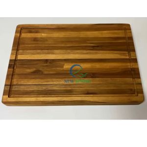 Thớt gỗ Teak chữ nhật ghép Thớ ngang Bao bền đẹp 46 x33 x 3.8cm- Hàng Việt Nam xuất khẩu chất lượng cao