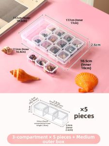 MRUN | Transparent Multi-compartment Seashell Storage Box