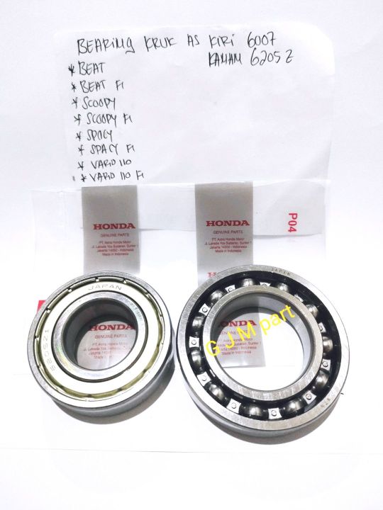 LAHER KLAHER BEARING KRUK AS CRANKCASE KANAN 6205Z KIRI 6007 HONDA BEAT BEAT FI BEAT POP BEAT STREET SCOOPY SCOOPY FI SCOOPY FI ESP VARIO 110 FI SCOOPY SPACY SPACY FI