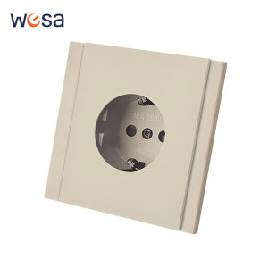 Skin Sensation EU Standard Classic With Ground AC Wall Embedded Electrical Outlets Power Sockets Plugs Socket Paint Plastic 250V