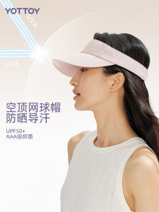 Womens Outdoor Tennis Badminton Sports Sun Protection Hat Empty Top Anti-Uv Cycling Face Covering Slip-Resistant Cap