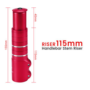 CNC | Adjustable Bicycle Stem Extender 120/155/185mm Handlebar Riser for 28.6mm Fork Steerer MTB and Road Bike Accessory