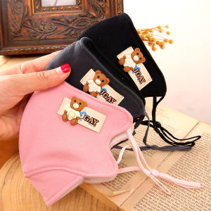 Kids Mask Winter Thermal Extra Thick with Fleece Three-Dimensional Good-looking Northeast Harbin Cold-Proof Boy Girl Cotton Cloth