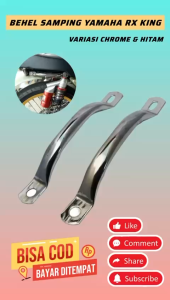 Behel Jok Belakang Rx King Crum Set Kanan Kiri Anti Karat - Behel Samping Yamaha RX KING Hitam