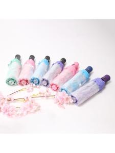 Transparent Fresh Style Folding Automatic Open and Close Umbrella Large Thicker