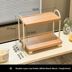 Retro Double-layer Coffee Cup Organizer