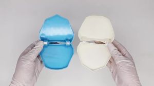 1pc Dental Planting Split Mold Box Plastic Dental Implant Parting Box Model Tray Base White Blue Dentist Tools