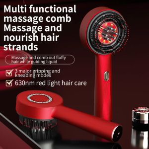 Scalp Massage Comb 630nm Infrared Light Head Massager for Hair Growth Electric Scalp Oil Applicator Anti-Hair Loss 30ml Oli