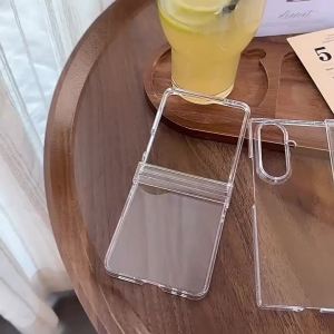 Transparent Full Protector Acrylic Case for Samsung Galaxy Z Fold 7 6 5 4 3 8 Ultra zfold Hard Hinge Shockproof Clear Slim Cover