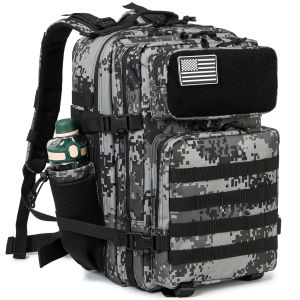 45L Tactical Backpack Survival Bag Hunting MOLLE Backpack GYM For Men EDC Outdoor Hiking Rucksack With Bottle Holder