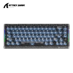 ATTACK SHARK | ATTACK SHARK X68HE R68HE Wired 8KHz Magnetic Keyboard Rapid Trigger RT Snap Tap DKS MT TGL For PC Gaming
