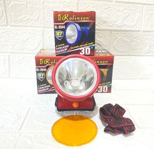 SENTER KEPALA LED 30 WATT RL-2044 2 MODE SUPER HEADLAMP SENTER KEPALA BATERAI A2 RING 87