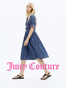 Juicy Couture | 100% Tencel Womens V-Neck Denim Dress