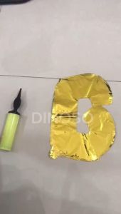 Balon Foil Huruf dan Angka 40 cm Abjad Pink 16 Inch ( HARGA 1 PCS )