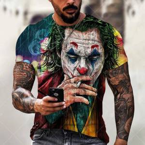Áo Thun Nam Cổ Tròn Họa Tiết Joker DC Polyester Thường Ngày Mùa Hè in Họa Tiết Hoạt Hình Thoáng Khí
