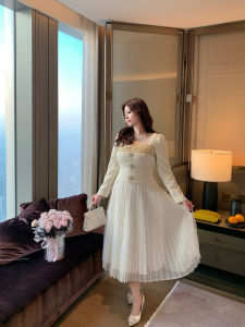 GLEC | Elegant Rich Style Square Neck Fashion Dress