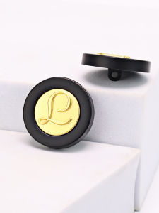 Elegant Minimalist Luxury Metal Button for Sweater Coat Classic Black Gold Color Fragrance Style Versatile Home Fabric Button