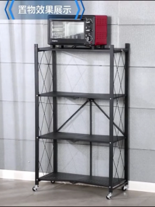 Kitchen shelf rack Foldable rack Folding rack Storage Rack with Wheels Kitchen Rack