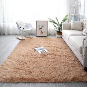 New Plain Nordic Style Fluffy Rug