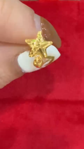 Poh Heng Jewellery 22K Starry Earrings in Yellow Gold[Price By Weight]