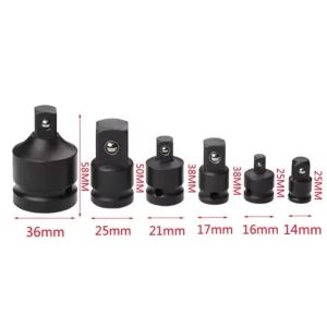 Pneumatic Wrench Socket Adapter Kit 1/2" to 3/8" 3/8" to 1/4" 3/4" to 1/2" with Ratchet for Maintenance Tools