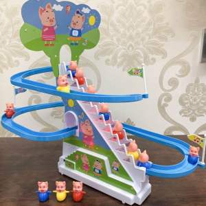 Heo peppa leo thang có nhạc đèn phát sáng.