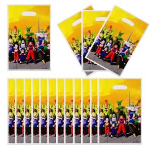 Bandai | 10/50pcs Goku Dragon Ball Party Gift Bags With Handles Party Favors Bags Birthday Party Decoration Goodie Bag Stuffers Fillers