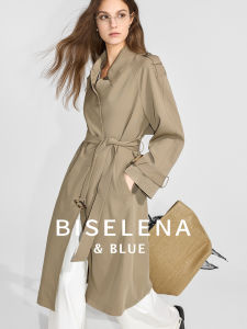Bessie Mid-Length Single-Button Coat Casual Loose Womens Outerwear Korean Style Commute Polyethylene Elastic Fiber