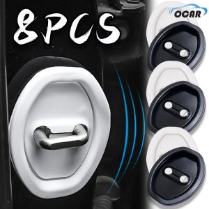 4/8Pcs Car Door Lock Cover Protect Buckle Cover Latch Stop Anti Rust Silica Gel Car Accessories for Toyota Camry Highlander RAV4 C-HR
