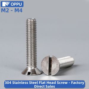 OPPU | 304 Stainless Steel Slotted Flat Head Screws