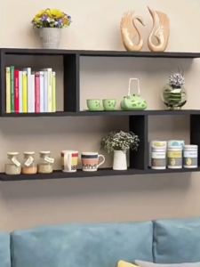 No Drill Wall Mounted Storage Shelf Hanging Wall Organizer Space-Saving Home Wall Decoration