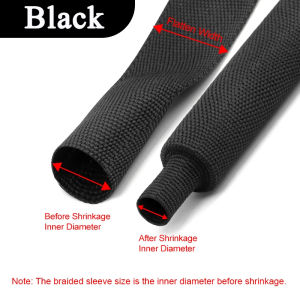 1/5/10m Cable Sleeve PET Braided ShrinkableTube 4mm - 100mm Insulated Flam Retardant Auto Wire Wrap Sheath Line Organizer