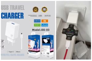 Charger Branded OG-03 Isi Murni 2.4A ASLI 12Watt MICRO/type C